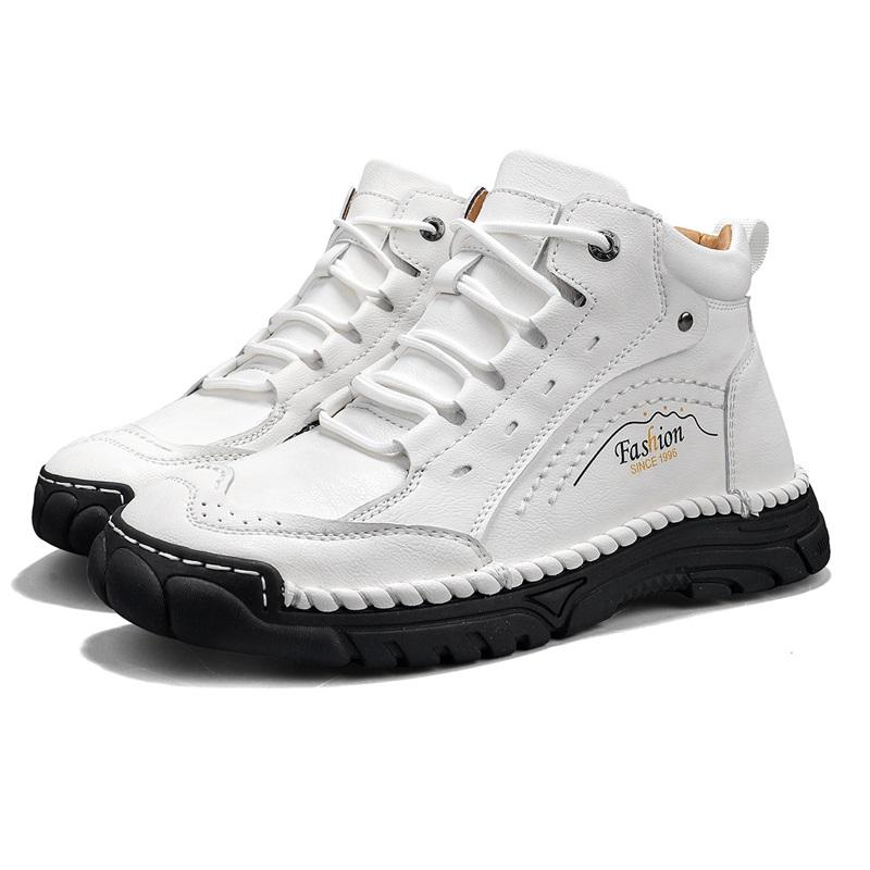 38-48 Men’s Boots High Top Leather Shoes Outdoor Large Size Autumn/winter Handmade Ankle Boots