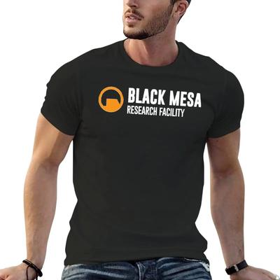 Black Mesa Research Facility T-Shirt Tops Summer Top Shirts Graphic Mens T Shirts