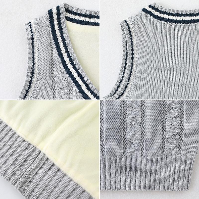 Toamnă și Iarnă Plus Catifea Copii Bumbac pentru Bebeluși Îngroșat Pulover Vestă Băieți Vestă Tricotată Fete