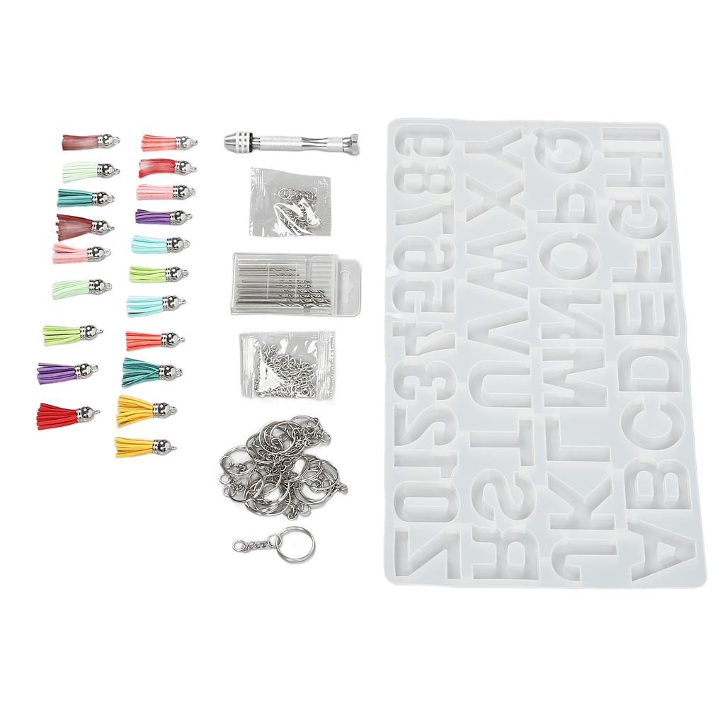 Silikonform-Set    Wiederverwendbare Quastenanhänger Silberne Hörnadeln Werkzeuge für Resin Art C