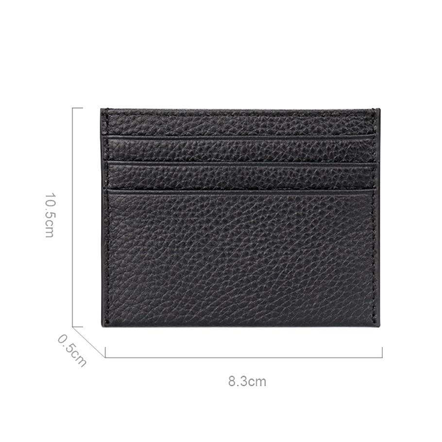 מחזיק כרטיס מעור Slim לגברים כיס דק