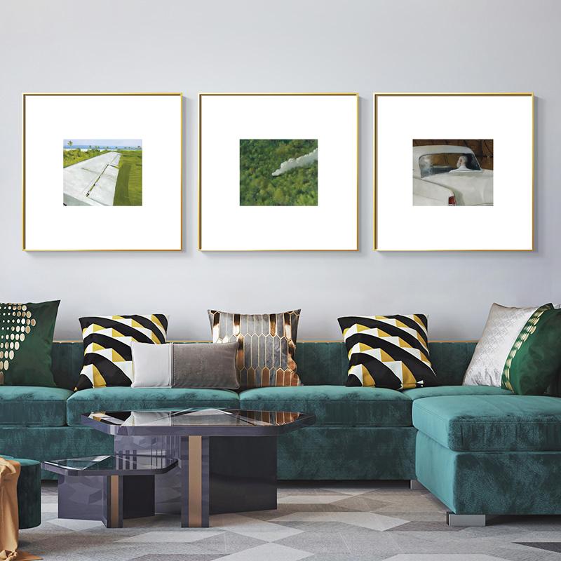 

Скандинавский современный простой маленький свежий травяной пейзаж, украшение, живопись, ресторан, исследование, подвесная живопись, художественная печать, плакат 20X20cm No Frame