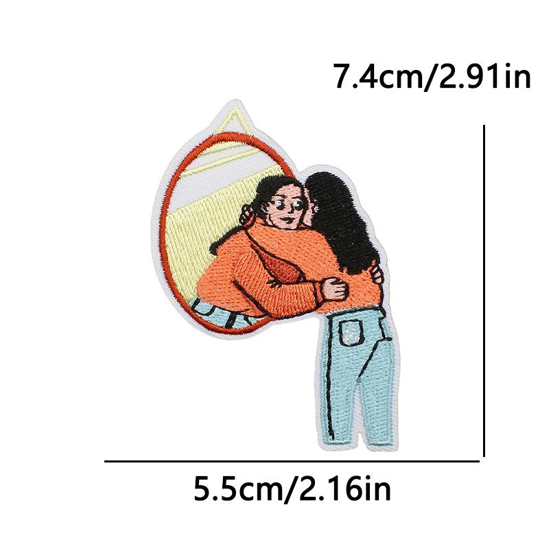 10pcs Lots Flower Letter Slogans Embroidery Patches Butterfly Iron On Patches For Clothing Chrysanthemum Book Sew Stickers 