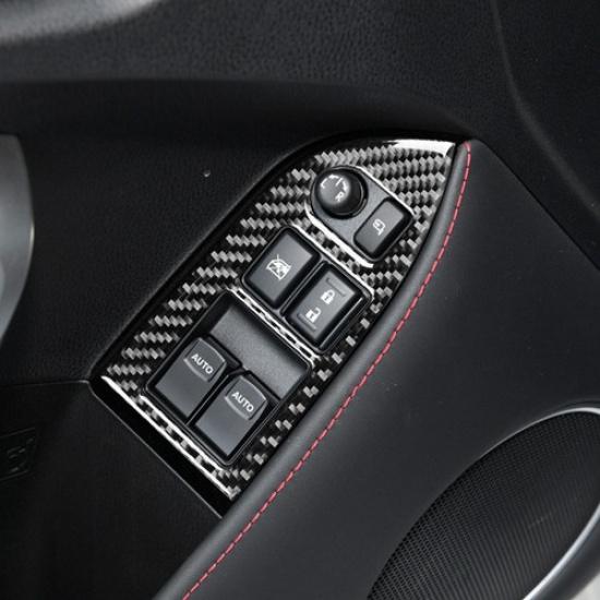 For Toyota 86 Subaru BRZ 2017-19 Carbon Fiber Interior Window Control Cover Trim