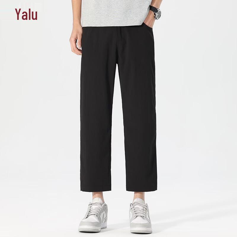 Yalu Men s Ice Silk Quick-Dry Loose Straight-Leg Casual Pants 2XL