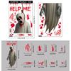Halloween Shopping Mall Window Ghost Horror Sticker Explosion Halloween Party Decoration Blood Handprint Static Sticker