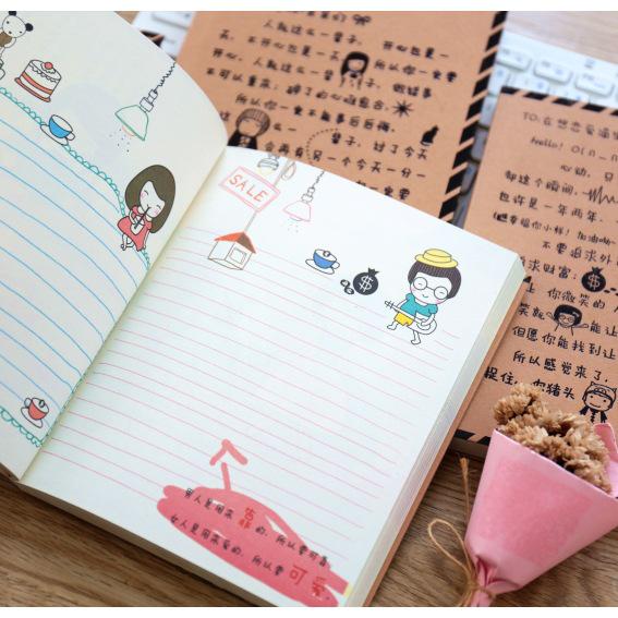 Hardcover Cute Animal Illustrated Diary Notebook for Students