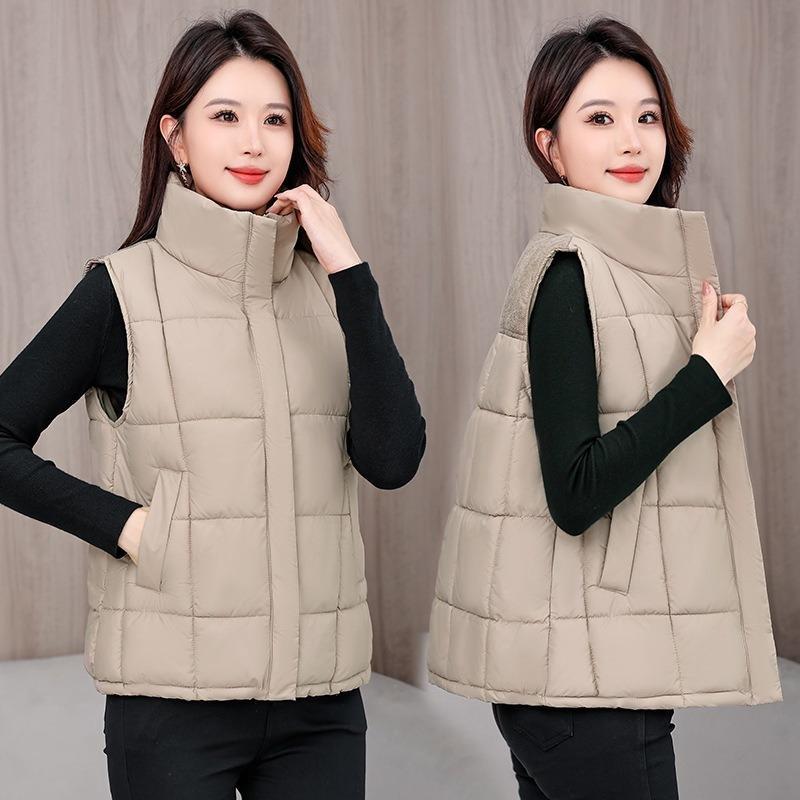 Mom Cotton Vest Women's Winter New Casual Wide Down Cotton Vest Thickened Warm Vest