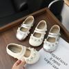 Sweet Kids Leather Shoe Shallow Versatile Girls Party Shoes Elegant Chic Children Fashion Princess Causal Flat Shoes Soft Bottom