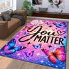 "You Matter Butterfly Carpet Set" Carpet Set (1 Duvet Cover, 2 Pillowcases, Duvet Not Included)