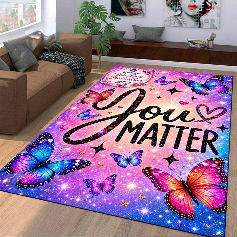 "You Matter Butterfly Carpet Set" Carpet Set (1 Duvet Cover, 2 Pillowcases, Duvet Not Included)
