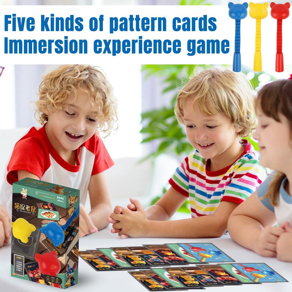 Cat And Mouse Board Game, Early Childhood Education, Focused Training, 36 Cards, Cat And Mouse Parent-child Interactive Toy
