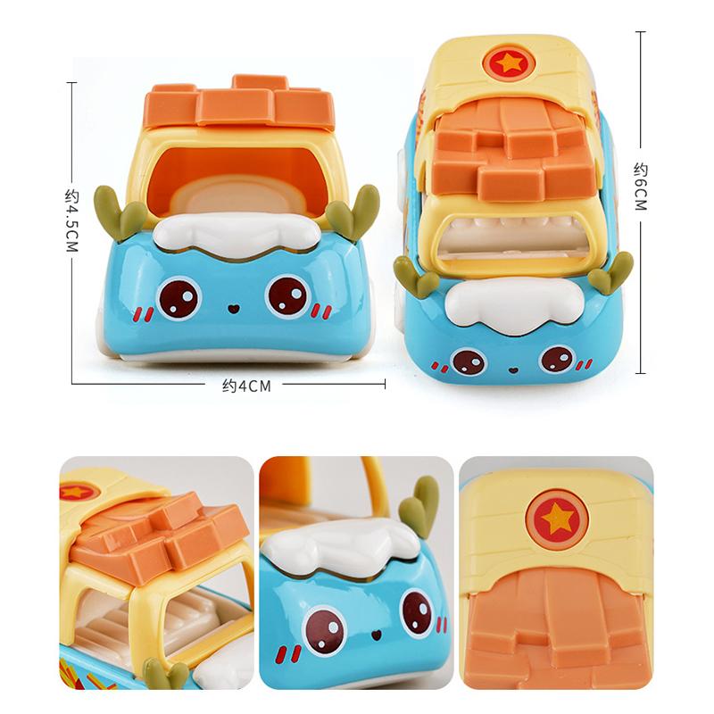 4pcs Fast Food Alloy Cars Dessert Cartoon Food Metal Cars, Children's Toy Decoration, Halloween and Christmas Gift for Boys and Girls