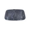Jiwanggu Disposable 2-Compartment Food Container with High Lid