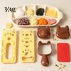 Sandwich And Ham Cutter Rice Ball Molds Kit, Cartoon Bear/Cat/Dog/Panda Shape Onigiri Maker, Home Baking Cooking Gift Food Grade Plastic Sushi