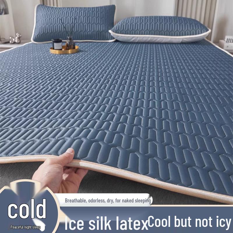 2026 Summer Latex Ice Silk Cooling Mat Set - Single Bed, Student Dormitory 90x200cm