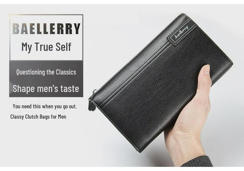 Men's Long Wallet - European & American Style, Multi-functional Card Holder, High-Capacity Clutch