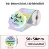 1PK New Holographic Laser Color Transparent Thermal Adhesive Label Roll Suit for Phomemo M110/M200/M120/M220 E210 P50 DETONG P1