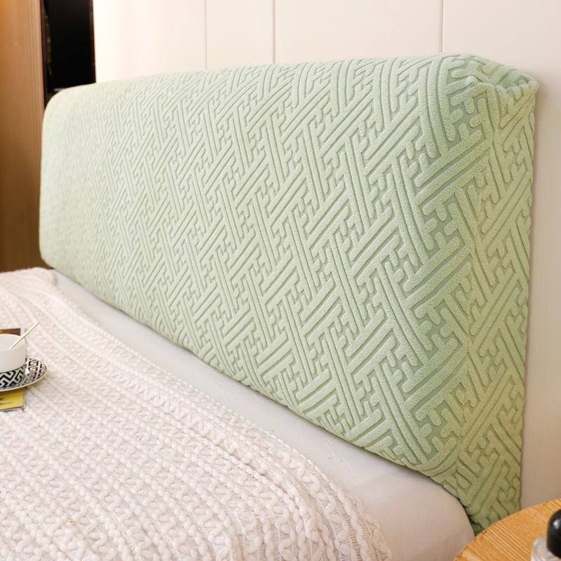 Nordischer Jacquard Bettkopfüberzug Stretch Inklusive Kopfteilbezüge Einfarbig Verdicken Nachttisch Rücken Staubdichter Schutzbezug