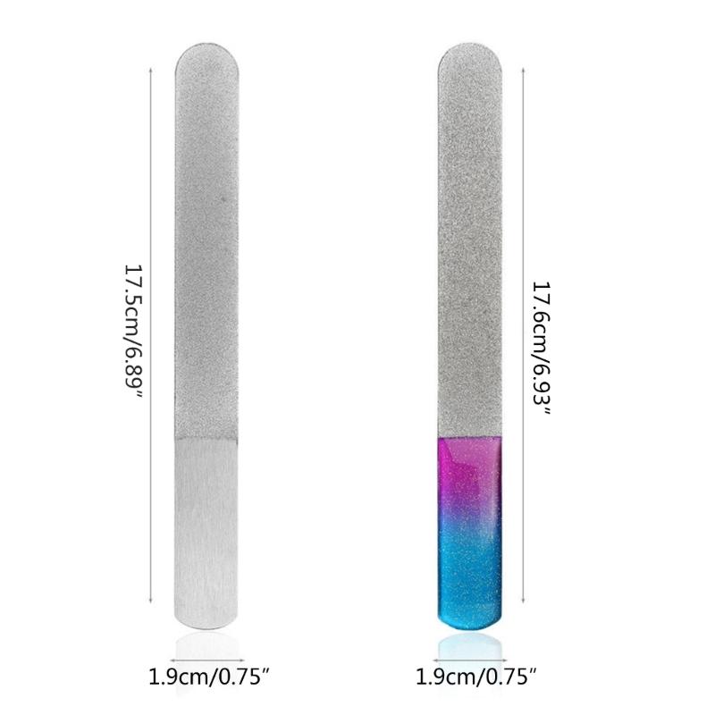 Stainless Steel Smooth Buffer Epoxy Resin Polisher Resin Polishing Strip Tools Metal Nail Art Double Sided File Manicure