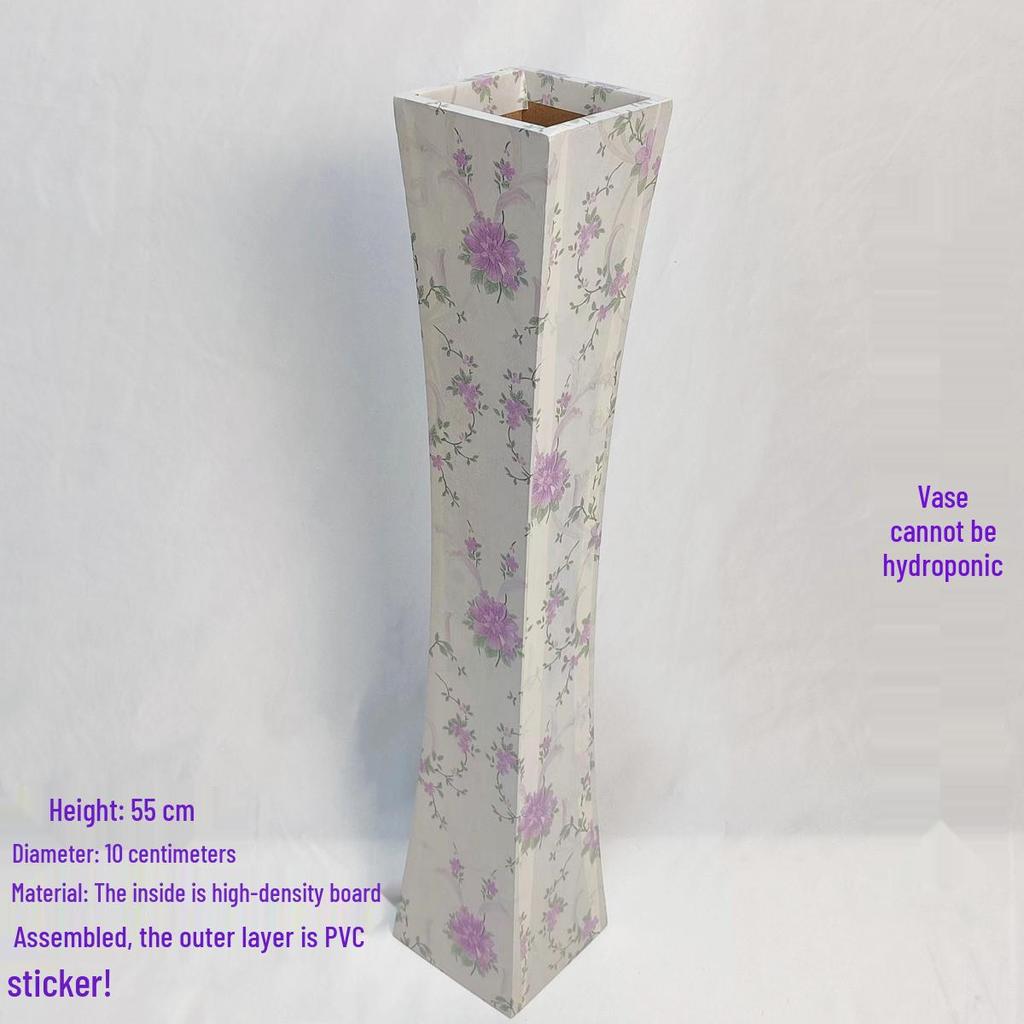 Nordic Large Resin Rattan Vase for Dried Flowers - Ceramic Look, Iron Art Floor Decoration.