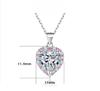 S925 sterling silver pink diamond love necklace female niche design sense light luxury heart-shaped zircon pendant collarbone chain European