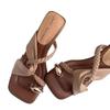 New Style of Women's Wedge Heel Shoes with Soft Soles and Woven One-line Beach Flip-flops