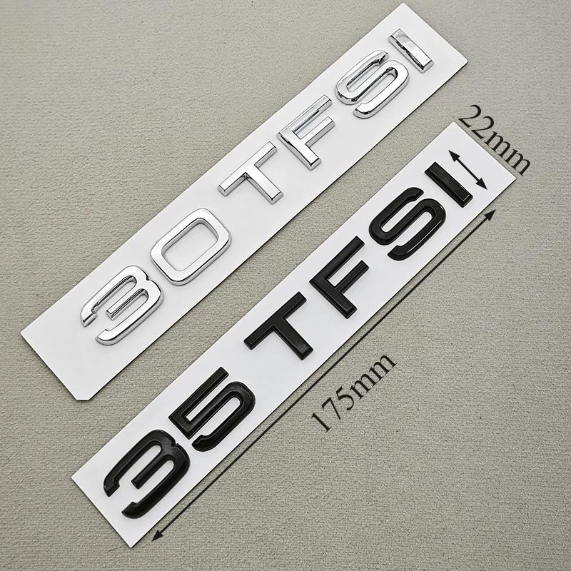 3D ABS Chrome Black Car Styling 30 35 TFSI Rear Trunk Badge Emblem For Audi A3 8V A4 B9 30TFSI 35TFSI Auto Exterior Accessories