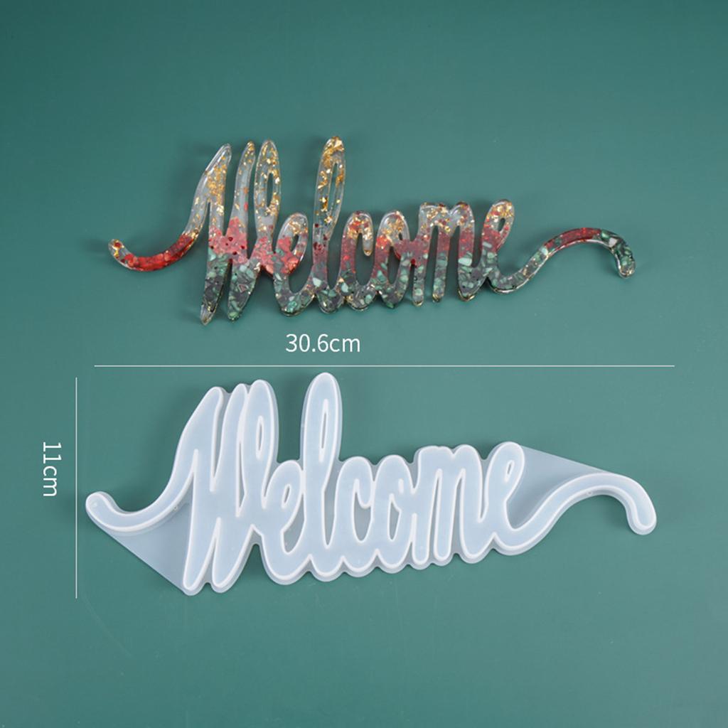 DIY Blessings Decor Doorplate Welcome Party Epoxy Happy Mold