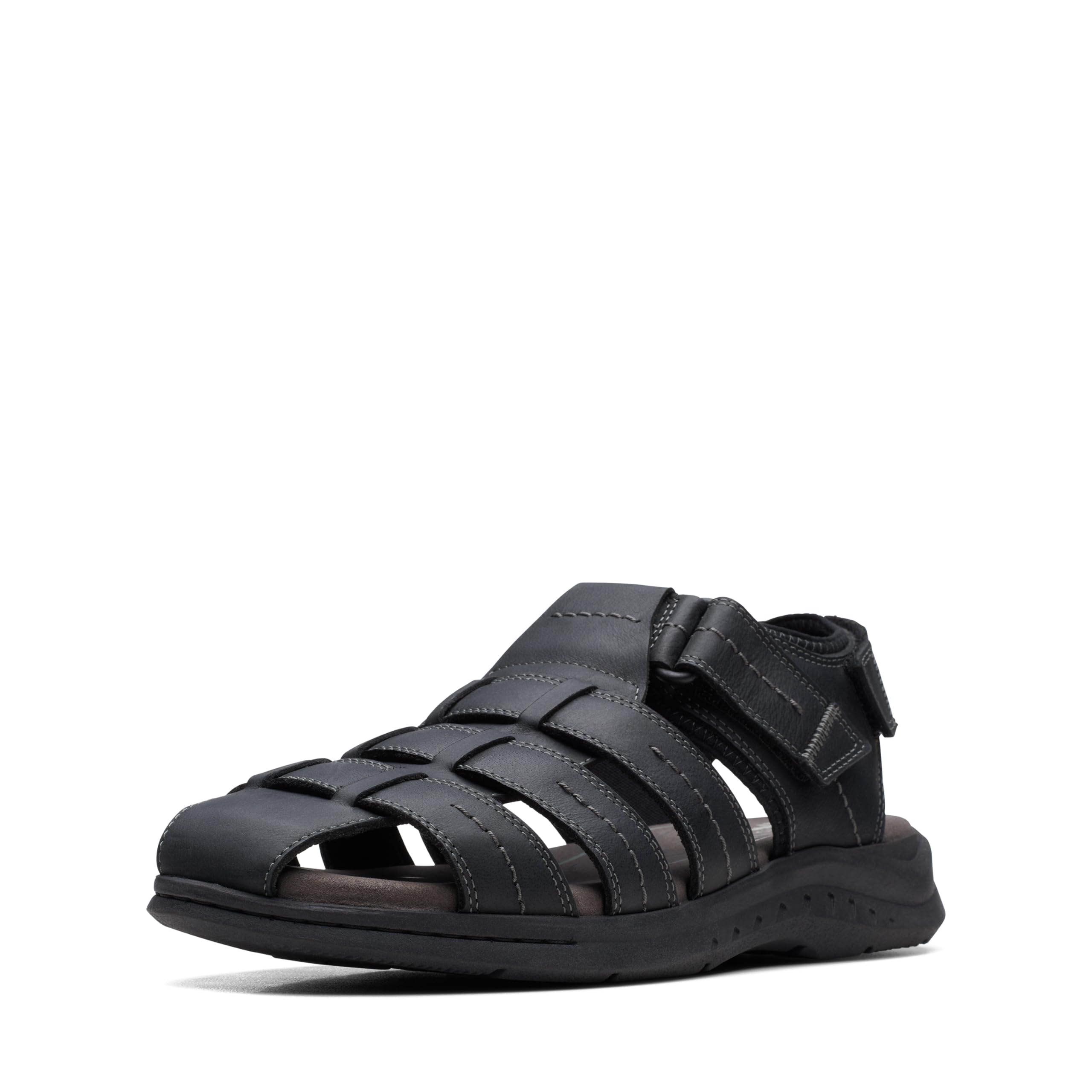 

Сандалии Clarks Walkford Fish Black cm, мужские, с эффектом потертости, 25,0