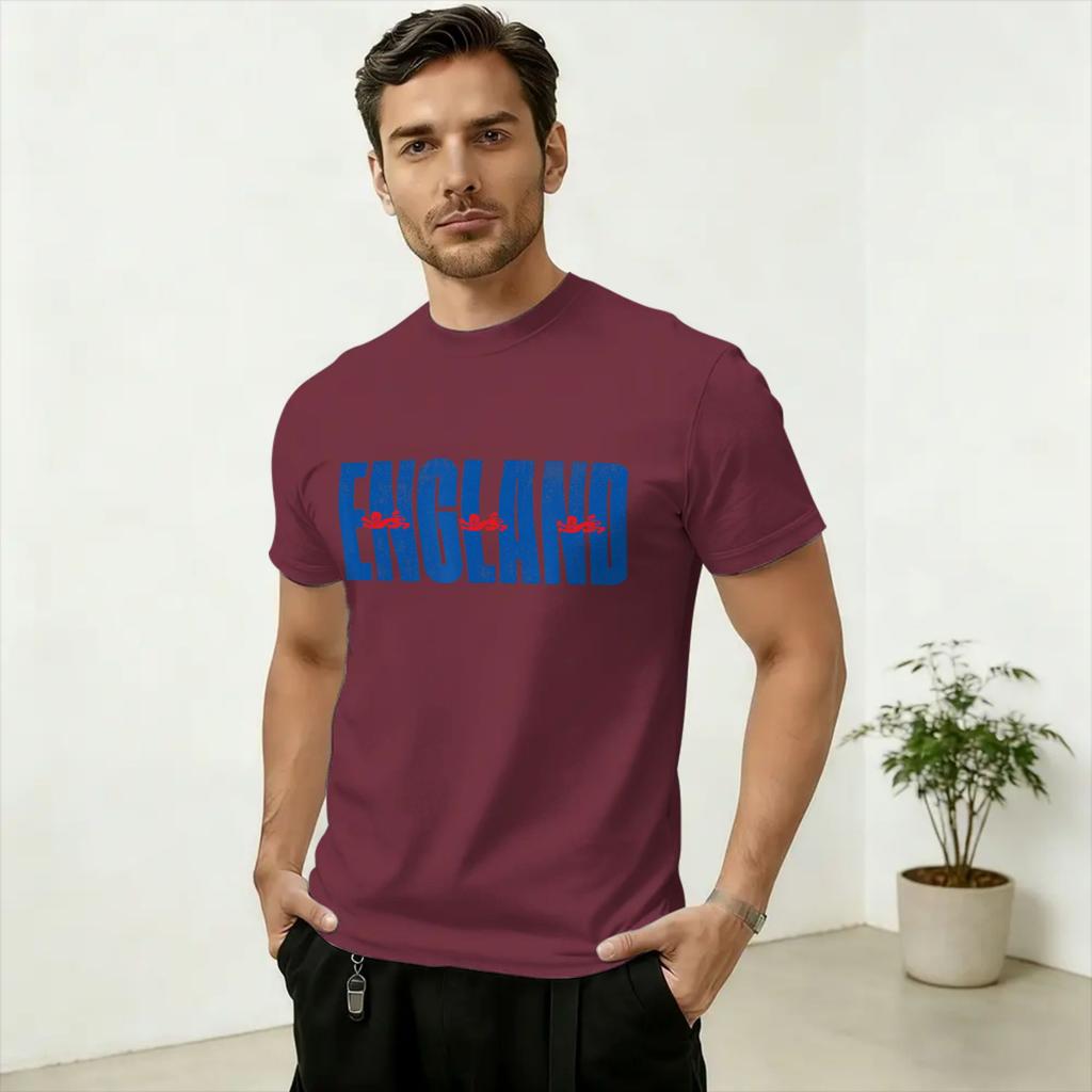 Licensed England National Football Team TShirt Summer Cotton TShirts For Unisex Leisure Print Tshirt Short Sleeve Y2K Funny Tees