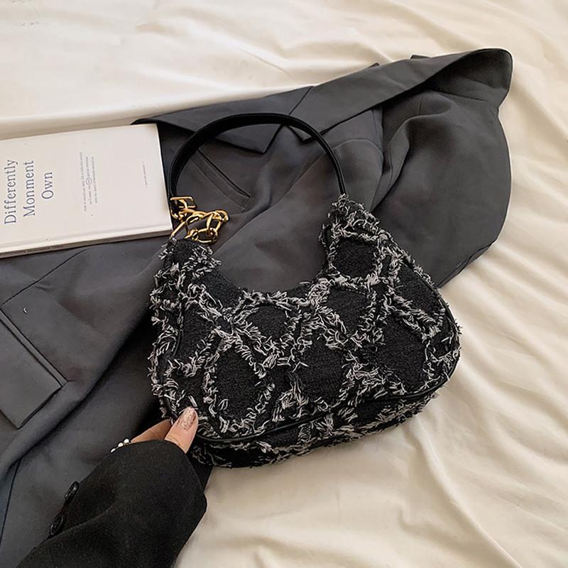 Chic 2024 Summer Small Square Bag With Zipper Closure Retro Style In Deep Blue