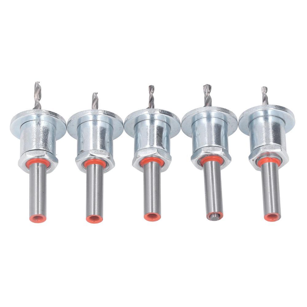 5pcs 8mm Round Shank Adjustable Countersink Bit 2.8-4mm Cone Size Counterbore  Bit  For Metalworking