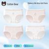 Mian Qixiong Girls' Silk Antibacterial Cotton Boxer Briefs