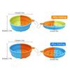 Foldable Silicone Bowl for Pet Outdoor Travel Bowl Dog Food Water Bowl 2pcs Portable Dog Bowl with Hook Cats Dishware
