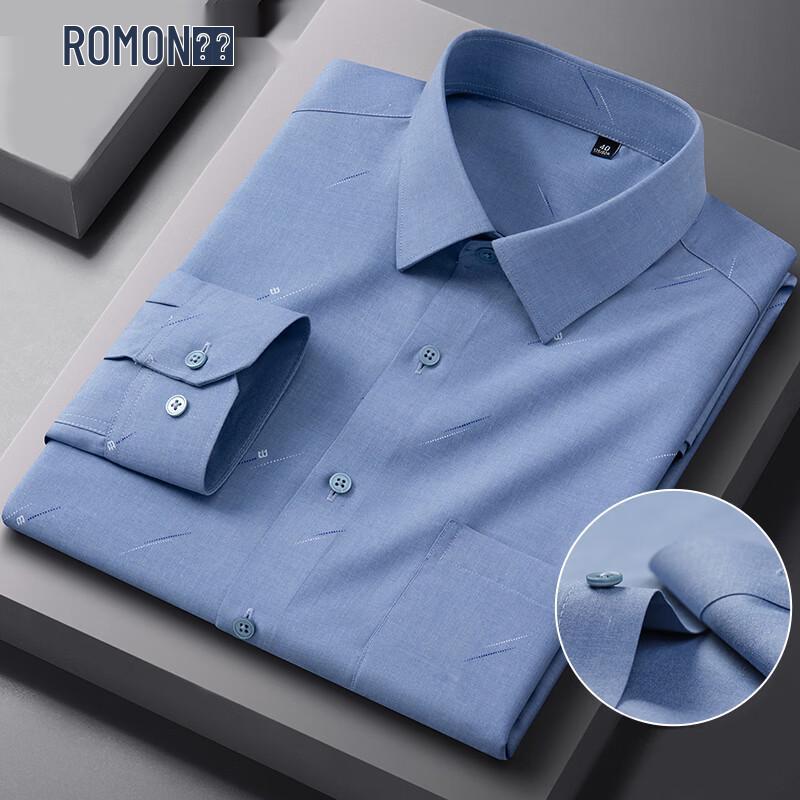 ROMON Men s Business Casual Long-Sleeve Shirt 44