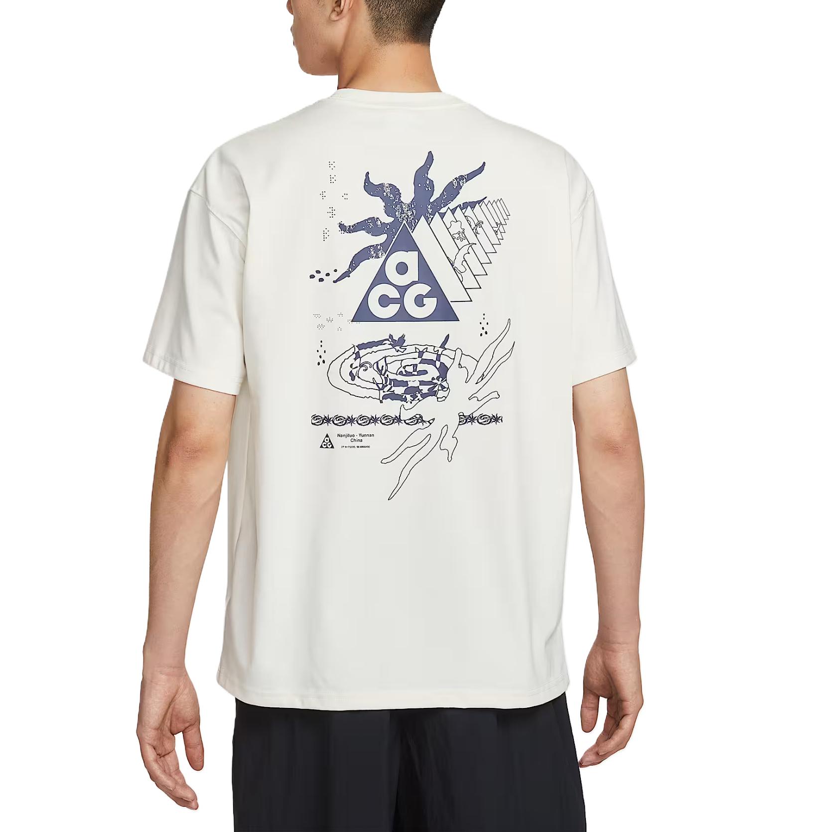 

Nike Футболка мужская с коротким рукавом, однотонная, простая, красивая, модная, с принтом логотипа ACG на спине, IH8660133 S