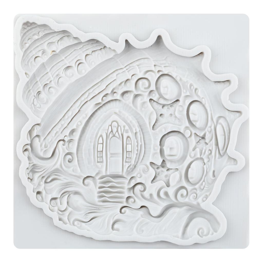 Conch House Silicone Mold Conch Fondant Molds Cake Decorating Tools Cupcake Topper Candy Resin Clay Chocolate Gumpaste Mold