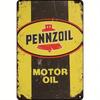 Znak Blaszany Metalowy Vintage Pennzoil - Idealny do Dekoracji Garażu i Jaskini Mężczyzny, Idealny do Dekoracji Pokoju