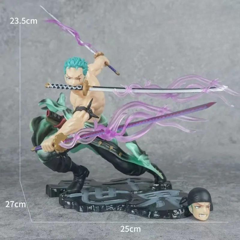A Cartoon Character Of Gk Roronoa Zoro, Three Largest Cartoon Statues, Action Figure Collection, Toy Model.