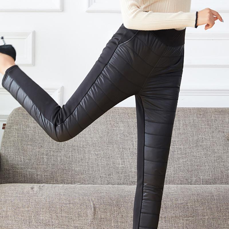 Plus Velvet Thick Cotton Trousers, Leggings, Outer Wear, Autumn and Winter Warm Down Cotton Trousers, Women's Middle-aged and Elderly Warm Pants