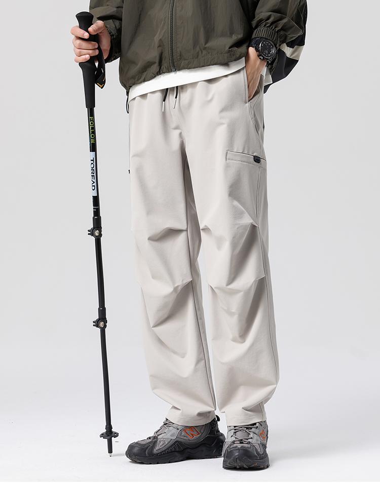 Outdoor workwear, paratrooper pants, hiking straight leg men's casual pants