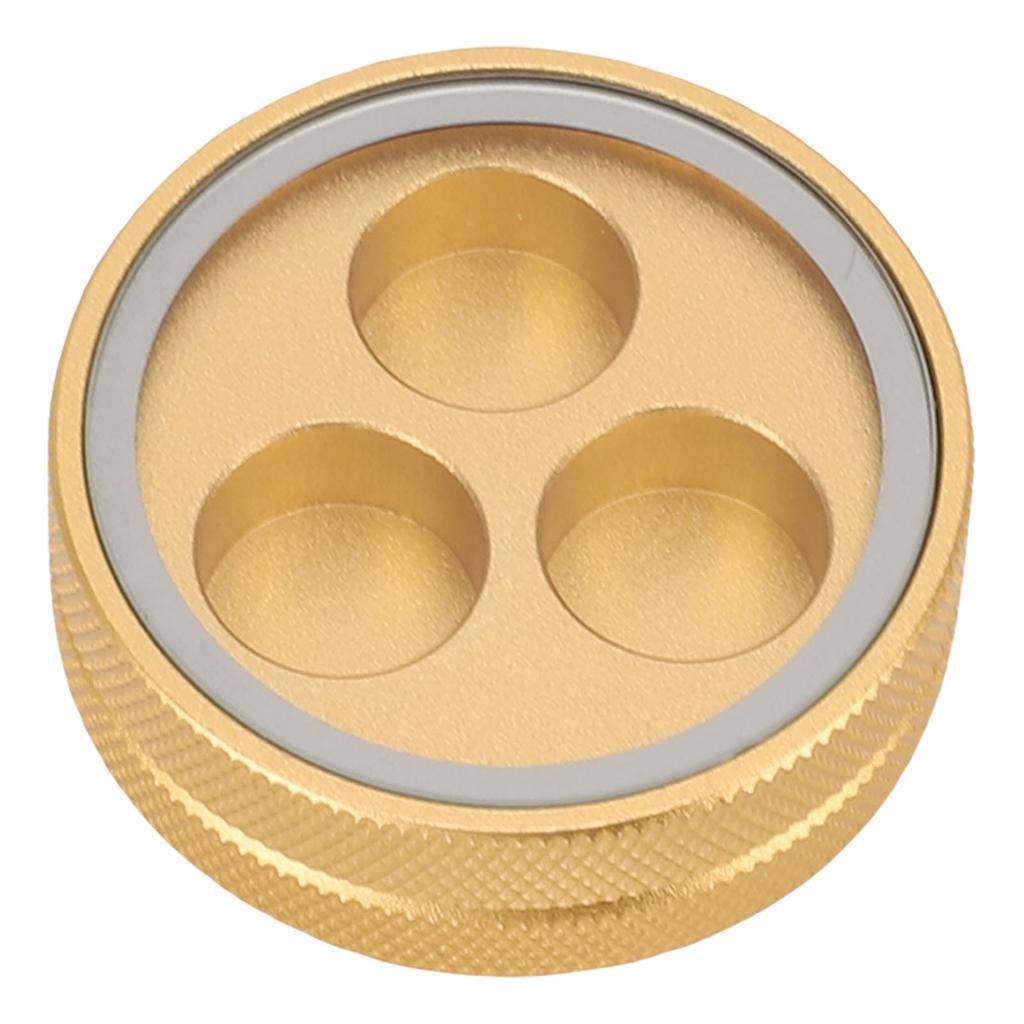 Úložný box na špičky tága Hliníkový knoflík 3otvorový design Přenosný kontejner na špičky kulečníkového tága pro klub Zlatý