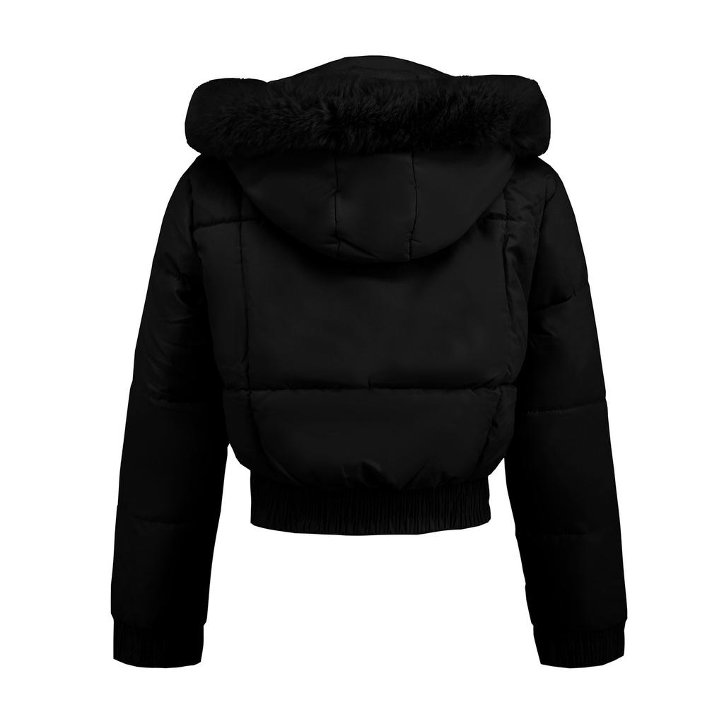 Women's Short Winter Warm Cotton Jacket Single Breasted Zipper Jacket