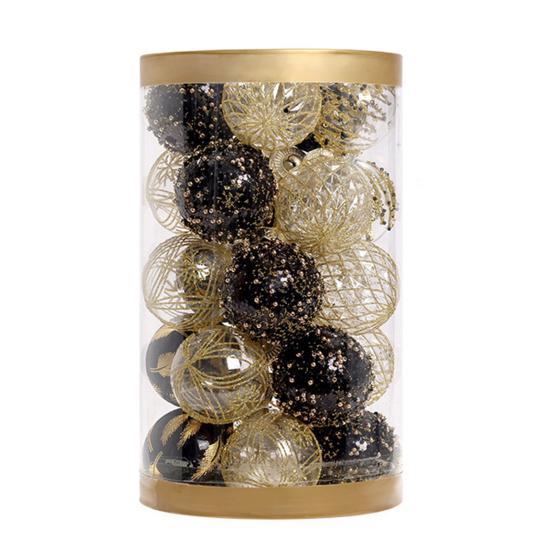 25 Pcs 2.36 Inch Christmas Ball Ornaments Glitter Sequin Plastic Ball Christmas Tree Hanging Decorations for Indoor Outdoor Holiday Decor