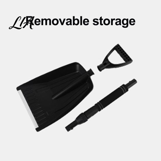 Car Ice Scraper Snow Shovel with Extendable Handle, for SUV Scratch Free Remover Truck Windshield, Scratch-Free Large Pivot Head Removal Tool