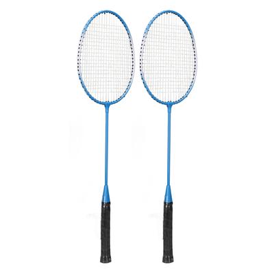 LEIJIAER Badmintonschläger Offensiv Eisenlegierung Leichtgewicht Komfortabler Griff Sport Badmintonschläger Blau