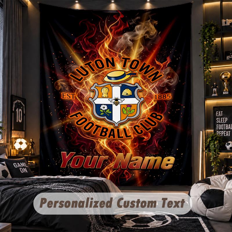 TapestryLuton Town Custom Name Text Personalized Wall Hanging Tapestry Home Wall Decor