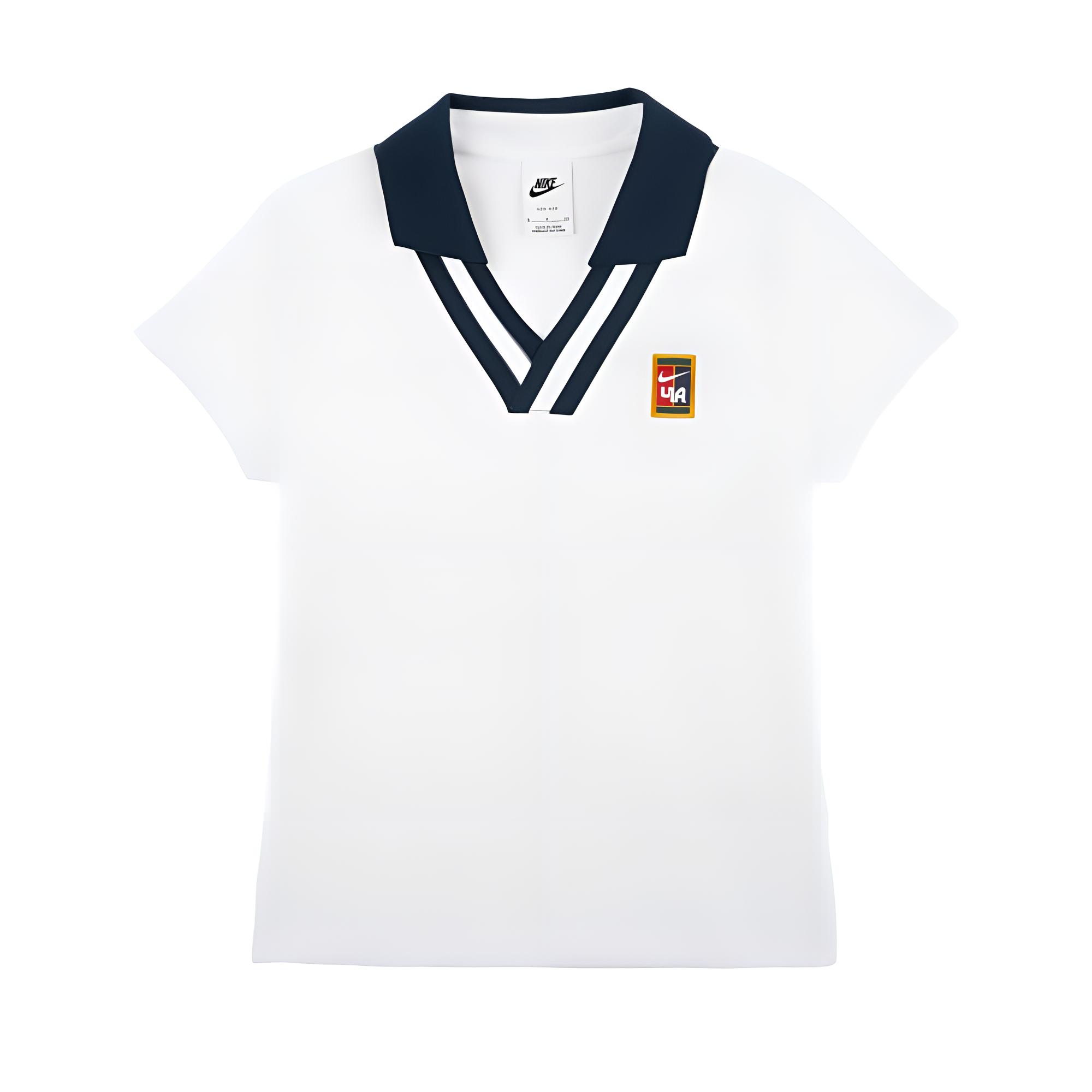 Nike Fashionable Comfortable Short Sleeve Polo Shirt Women Tops White FZ0277-100 XL