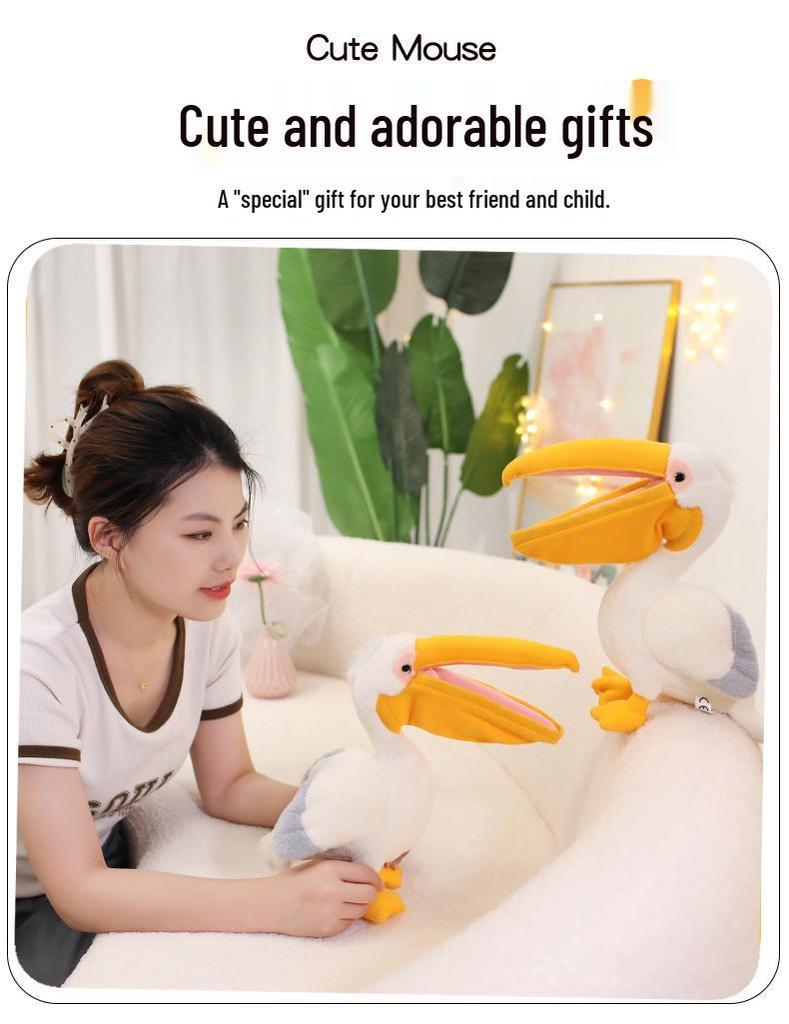 Kreative Niedliche Pelikan Plüschpuppe - Kindergeschenk & Lustiges Stoffpuppenkissen